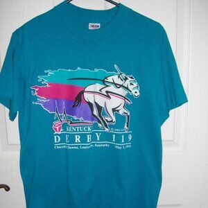 Kentuck Derby 119 1993 teal t-shirt 38/40 (M). New.